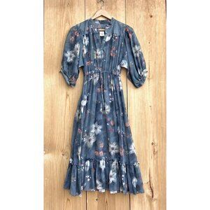 Candi Jones California Vintage Floral Long Dress Sz Small